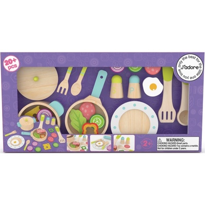 Jadore Готварски комплект Jadore - Дървен, 22 части (JD840709)