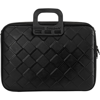 Bombata Чанта Bombata - Business Intrecciato Limited Edition All Black, 15.6'', черна (E00780)