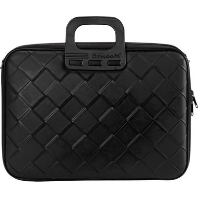 Bombata Чанта Bombata - Business Intrecciato Limited Edition All Black, 15.6'', черна (E00780)
