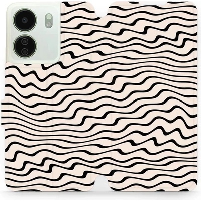 Mobiwear - Xiaomi Redmi 13C / Poco C65 - VA62S Vlnky na béžové