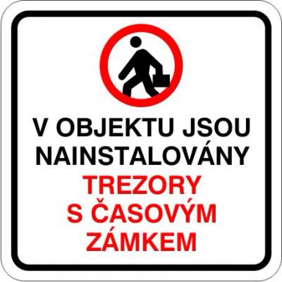 RAFO Samolepka Trezory s časovým zámkem Velikosti: 8 x 8 cm