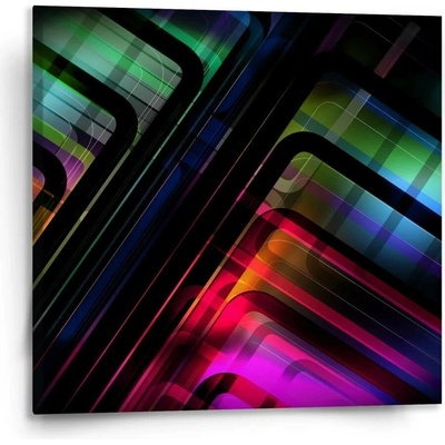 Sablio Obraz Černé pruhy - 110x110 cm