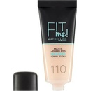 Maybelline Fit Me! Matte+Poreless zmatňujúci make-up pre normálnu až mastnú pleť 110 Porcelain 30 ml