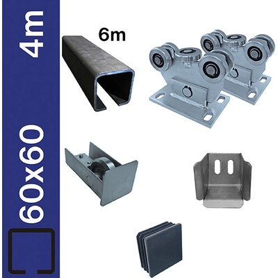 EKOfence Sada pre posuvnú bránu do 4m, Fe, 60x60mm 10688