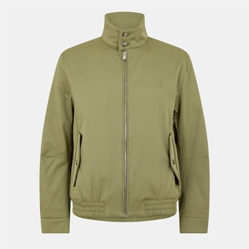 Boss Яке Boss Men's H-Coiner-253 Ribbed Cuffs Full-Zip Harrington Jacket - Med Green 314