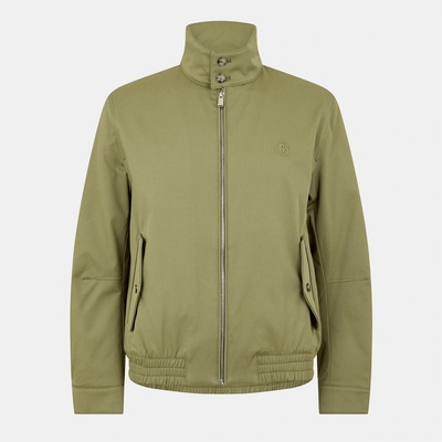 Boss Яке Boss Men's H-Coiner-253 Ribbed Cuffs Full-Zip Harrington Jacket - Med Green 314