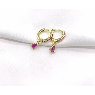 Carmine Medusa Dámske okrúhle náušnice so zirkónom, kvapka vody, jednoduché FE49901115015511HI