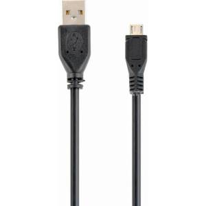 Gembird Черен кабел Gembird 1, 8 м USB-A - Micro-USB (CCP-mUSB2-AMBM-6) (CCP-mUSB2-AMBM-6)