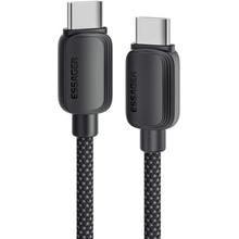 Essager ES-X46 opletený nabíjací a dátový USB-C na USB-C 1m černý