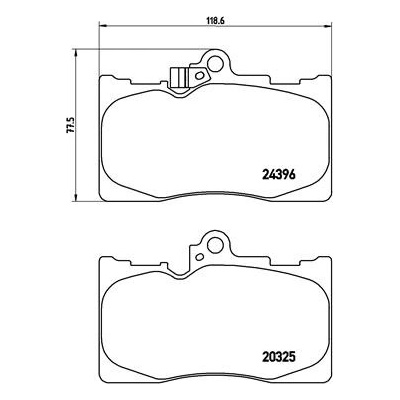 BREMBO Sada brzdových platničiek kotúčovej brzdy P83072