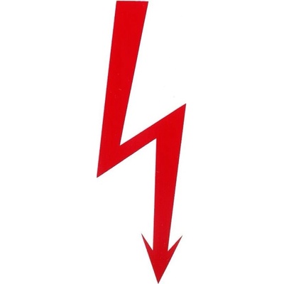 Symbol červený blesk 50x115mm - samolepka