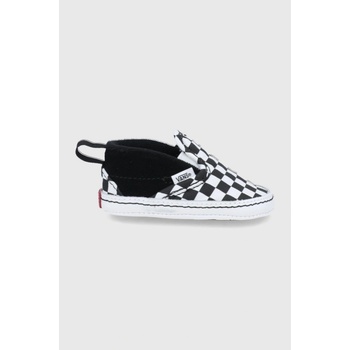 Vans Slip-On V Crib Checker detské letné topánky black/truewhite