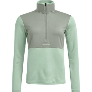 ORTOVOX Дамски поларен пуловер Ortovox Women's Fleece Light Zip Neck Fleece jumper - Green Acid (105-7805-0313)