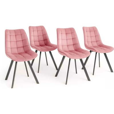 LuxuryForm Design Orlen Velur růžová 4 ks