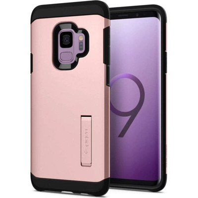 Spigen Tough Armor Case - хибриден кейс с най-висока степен на защита за Samsung Galaxy S9 (розово злато)