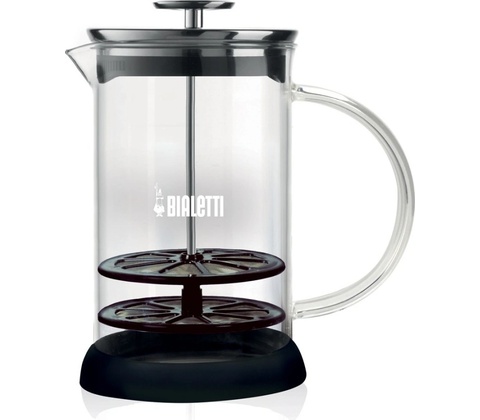 Bialetti Ruční napěňovač mléka skleněný 330 ml