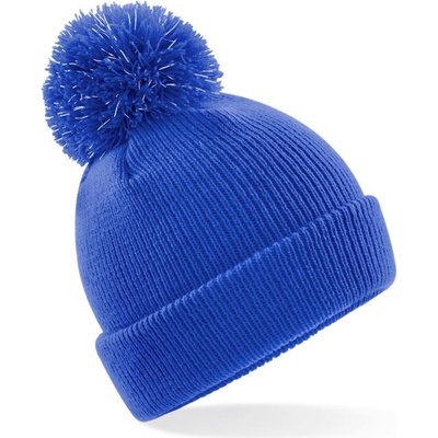 Beechfield dětská čepice s bambulí B406B Bright royal