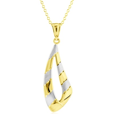 Gemmax Zlatý řetízek s elegantním přívěskem GLSCN-40291-36261