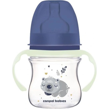 Canpol babies Антиколок шише Canpol - EasyStart, Sleepy Koala, 0м+, 120 ml, синьо (35/236_blu)