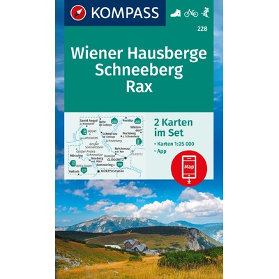 228 Wiener Hausberge, Schneeberg, Rax Set 2 mapy 1: 25 000 KOMPASS