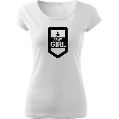 DRAGOWA дамска тениска, Army Girl, бяла, 150г/м2 (6478)