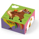 Drevené hračky Viga puzzle kocky zvieratká z farmy 4 ks