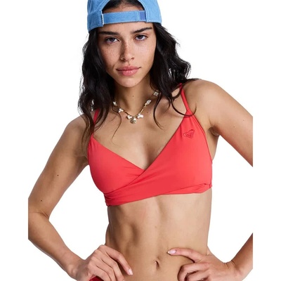 Roxy Essentials SD Wrap Bralette bikini top - Red / Pink (Hibiscus)