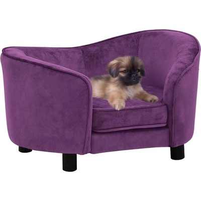 vidaXL Dog sofa 69x49x40 cm burgundy plush 171024