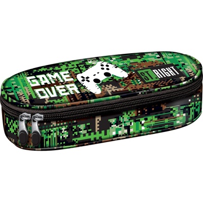 ST.RIGHT Овален ученически несесер St. Right Game Over - С 1 цип (PC01)