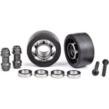 Traxxas колело за wheelie комплект алуминиево сиво анодирано (2)