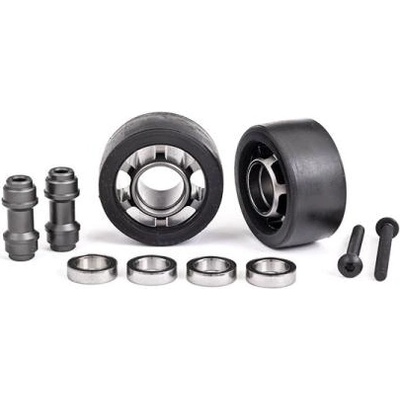 Traxxas колело за wheelie комплект алуминиево сиво анодирано (2)