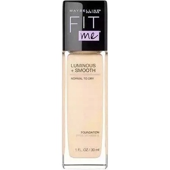 Maybelline Fit Me! Luminous + Smooth SPF18 Foundation 105 Natural Ivory tekutý make-up pre zjednotenú a rozjasnenú pleť 30 ml