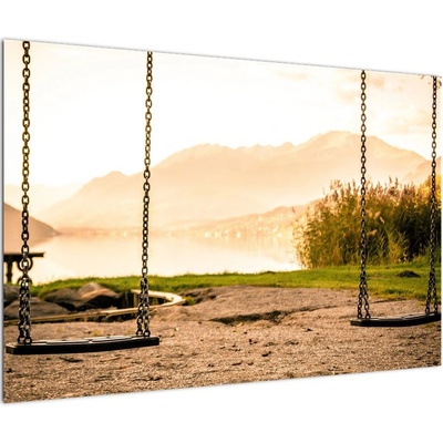 Obraz houpačky v přírodě, jednodílný 90x60 cm