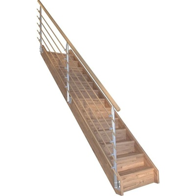 StarWood Schody Mykonos Pro dubové rovné 80cm uzavřené design.dřev.zábradlí L/P