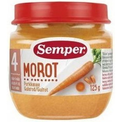 Semper Зеленчуково пюре Semper - Моркови, 125 g (9530)