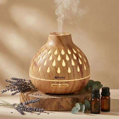 Ruhhy Difuzér Aromatický zvlhčovač Puri 400 ml Aromaterapie LED podsvícení