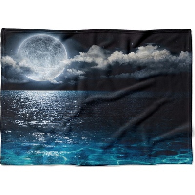 Impar fleece deka Moře s měsícem Podšití beránkem NE 200x140
