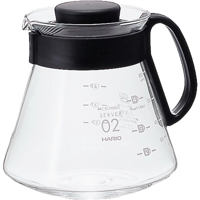 Hario V60 Range стъклен сървър - V60-02 600 ml (XVD-60B)