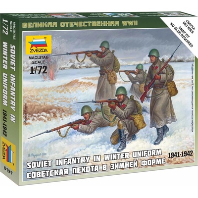 ZVEZDA Wargames WWII figurky 6197 Soviet Infantry Winter Uniform 1:72