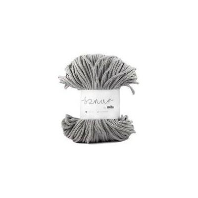 Bavlněná šnůra MILA 3 mm - šedá melange