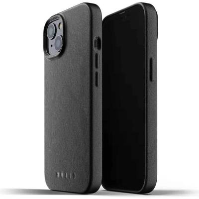 Mujjo Full Leather Case - кожен (естествена кожа) кейс за iPhone 13 (черен)