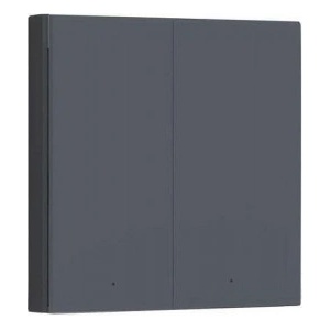 Aqara Wall Switch H1 No Neutral Тъмносив двоен (SDS01D)