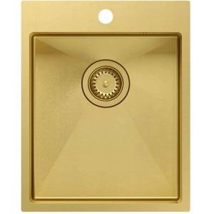 Quadron Вградена мивка от неръждаема стомана Quadron Unique Russel 90 злато 40x50 см (HB4050PVDBSG1) Мивка за вграждане