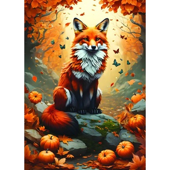 Image 1 of Alipson Puzzle - Puzzle Fox and Butterflies - 500 piese