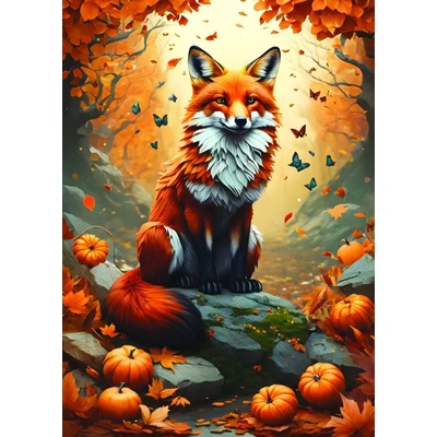 Alipson Puzzle - Puzzle Fox and Butterflies - 500 piese