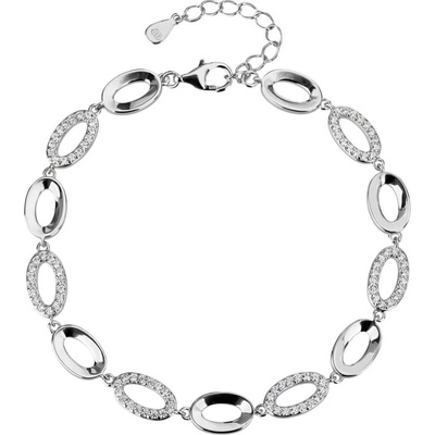 Jan Kos jewellery Stříbrný náramek s bílým zirkonem MHT-8138