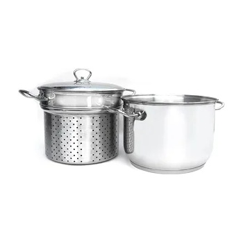 Haschever HR-Тенджера за паста Ø24xh24cm 8L двойна с двойно дъно (4SMCLK0824001/1601.203) (018942)