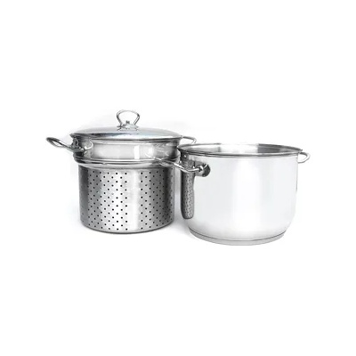 Haschever HR-Тенджера за паста Ø24xh24cm 8L двойна с двойно дъно (4SMCLK0824001/1601.203) (018942)