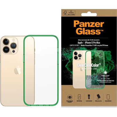 Panzer Гръб PanzerGlass за iPhone 13 Pro Max, ClearCase - Зелена рамка