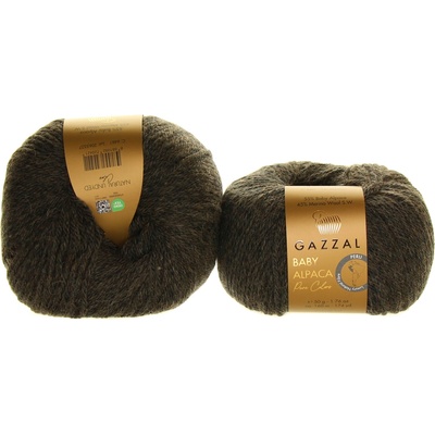 Gazzal Baby Alpaca Pure Color 6461 tmavě šedohnědá